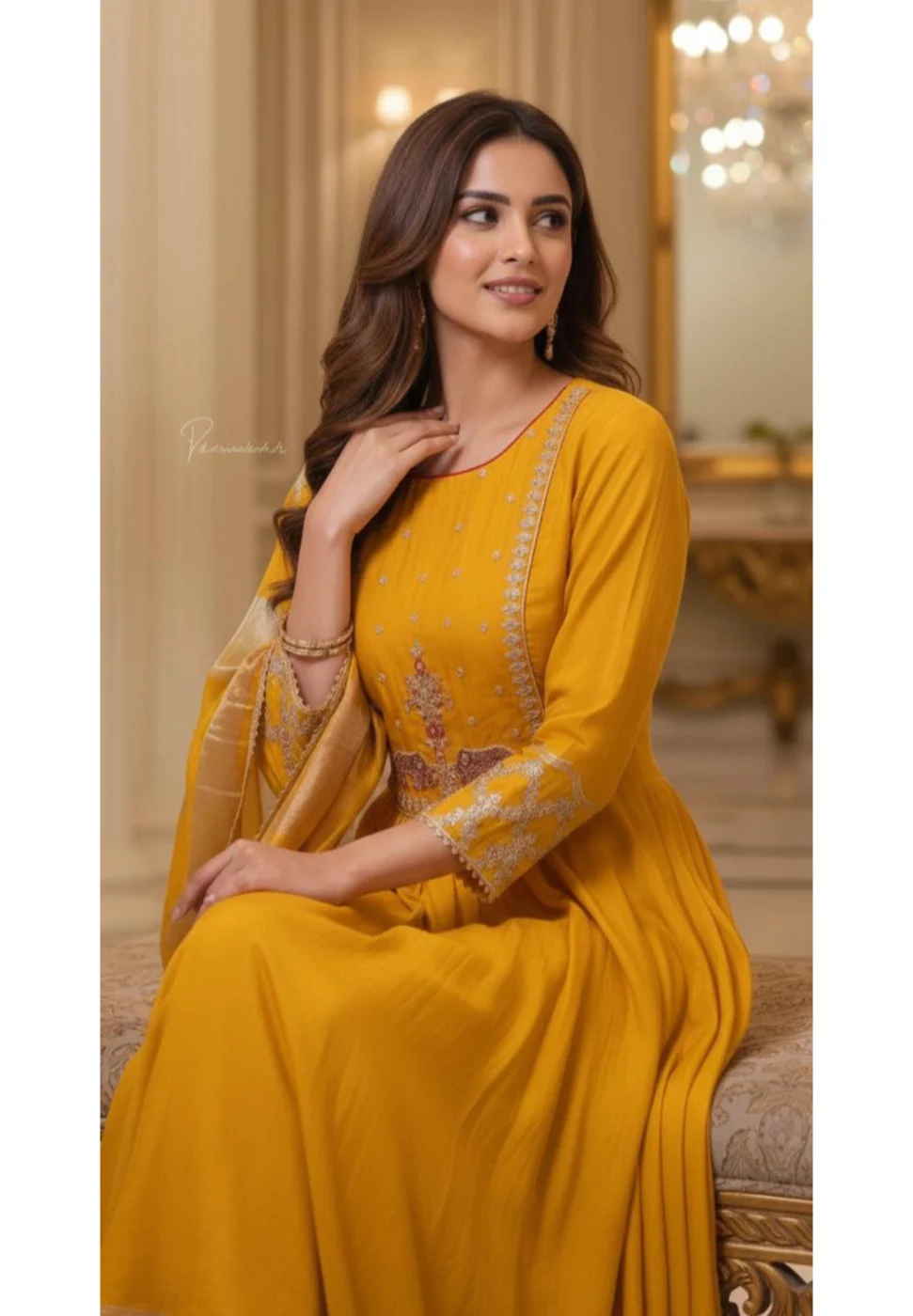 Sunlit Yellow Anarkali Suit